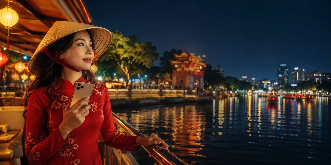 Người dùng Hà Nội trải nghiệm casino trên điện thoại với nón lá truyền thống