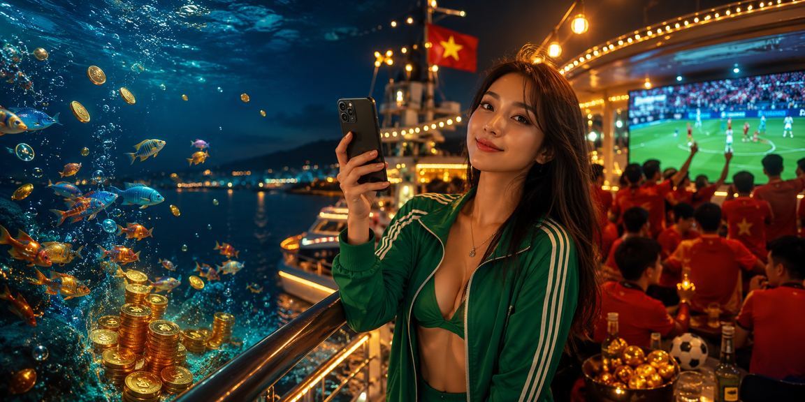 Người dùng tại bãi biển Phú Quốc nạp tiền casino trực tuyến qua điện thoại